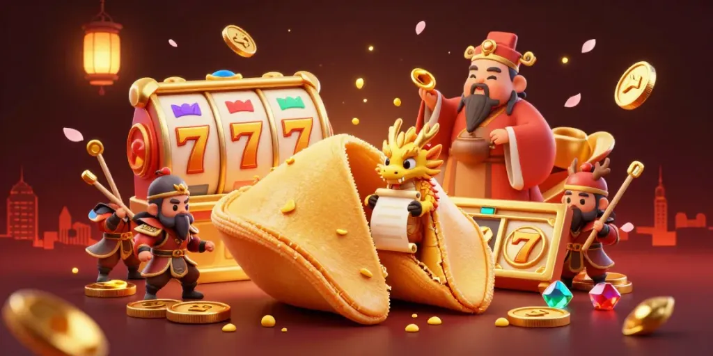 Engage with the slot 5k experience amidst a dazzling world of fortune cookies, dragon guardians, and vibrant slot reels.
