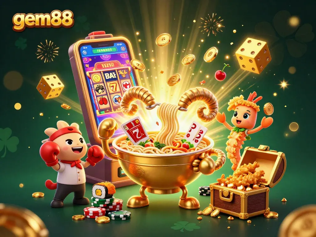 Engage in thrilling gameplay at gem88 with captivating 3D characters and a vibrant casino atmosphere.