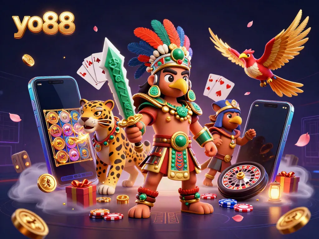 Engage with thrilling games at yo88 featuring rich visuals of slots and casino elements.