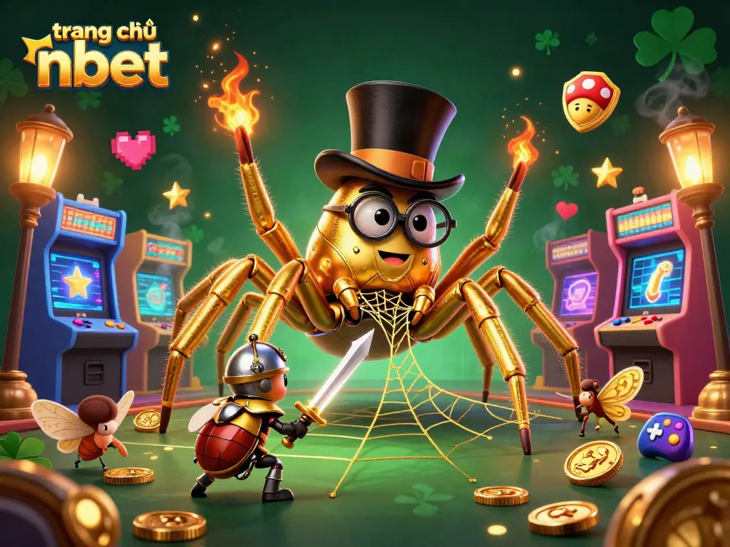 Experience the thrills of gaming at trang chủ nbet with a dazzling casino scene featuring adventurous characters.