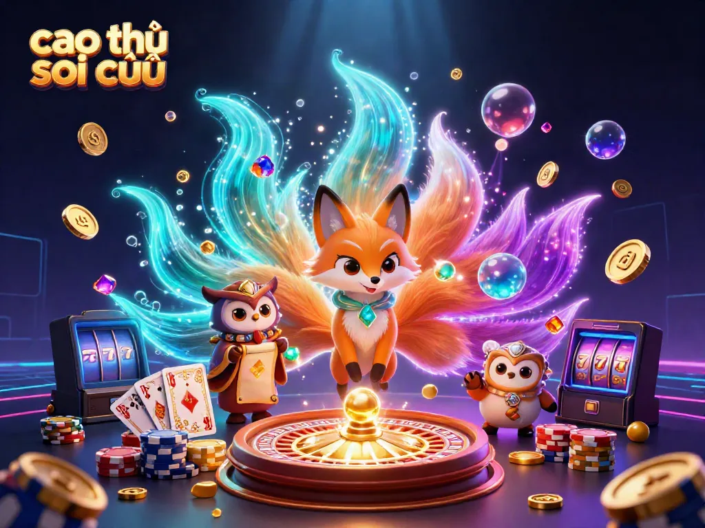 Enhance your winning strategies with cao thủ soi cầu's colorful characters amidst a rich casino environment.
