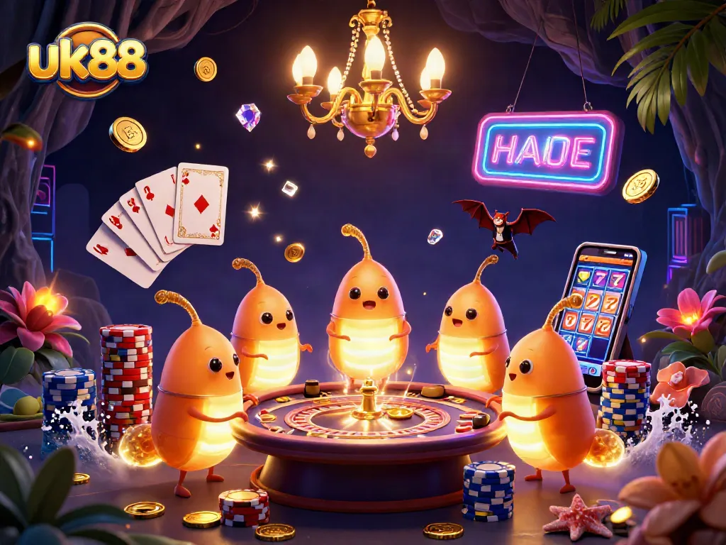 Experience thrilling gameplay at uk88 with vibrant casino scenes and captivating characters illuminating the excitement.
