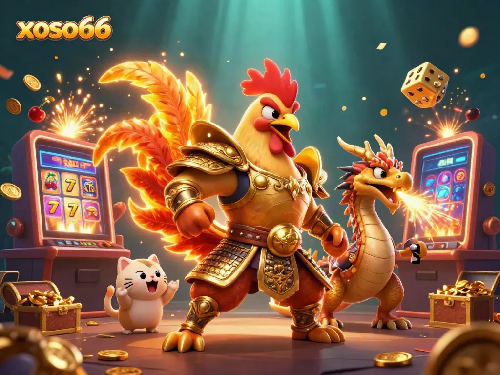 Xoso66 offers thrilling slot adventures with vibrant characters and lively casino elements.