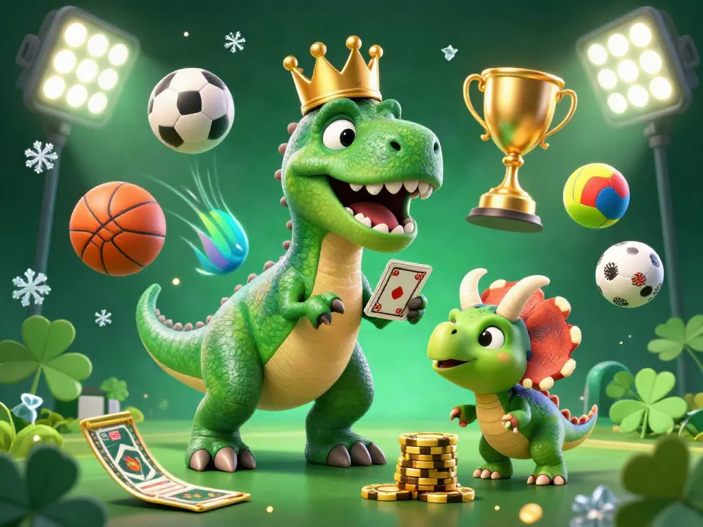 ea 88 illustrates thrilling casino adventures with cartoon dinosaurs playing cards and stacking chips.