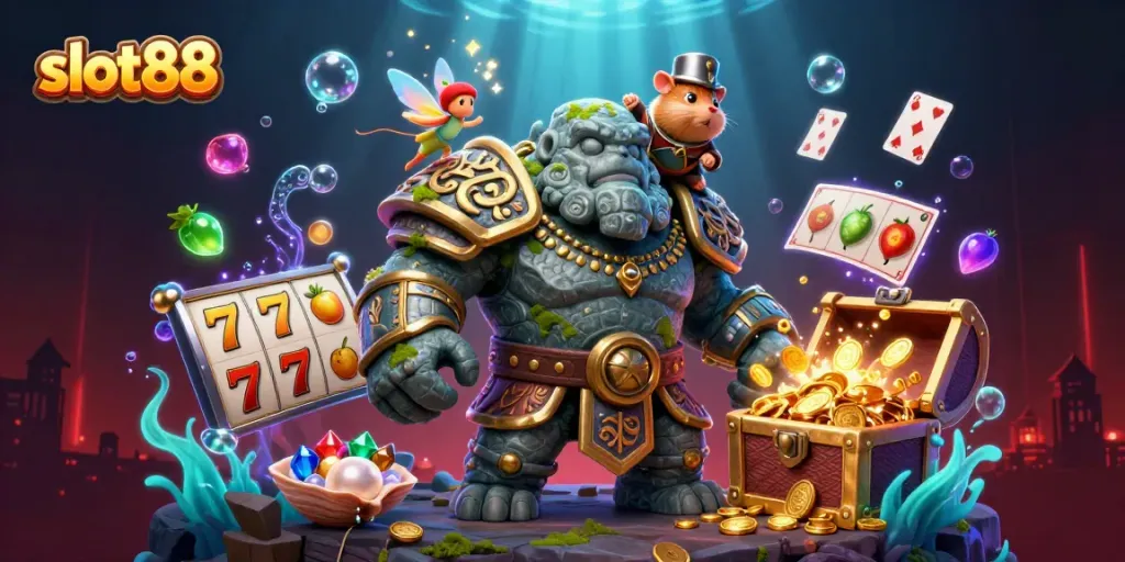 Experience exciting gameplay with slot88's vibrant characters and dynamic casino elements.
