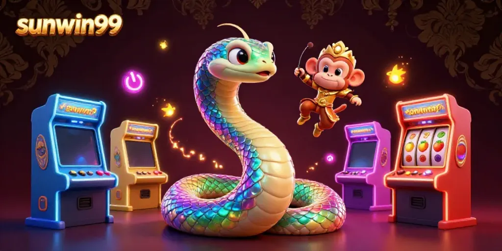 Experience winning thrills with sunwin99's vibrant casino-themed adventure illustration.